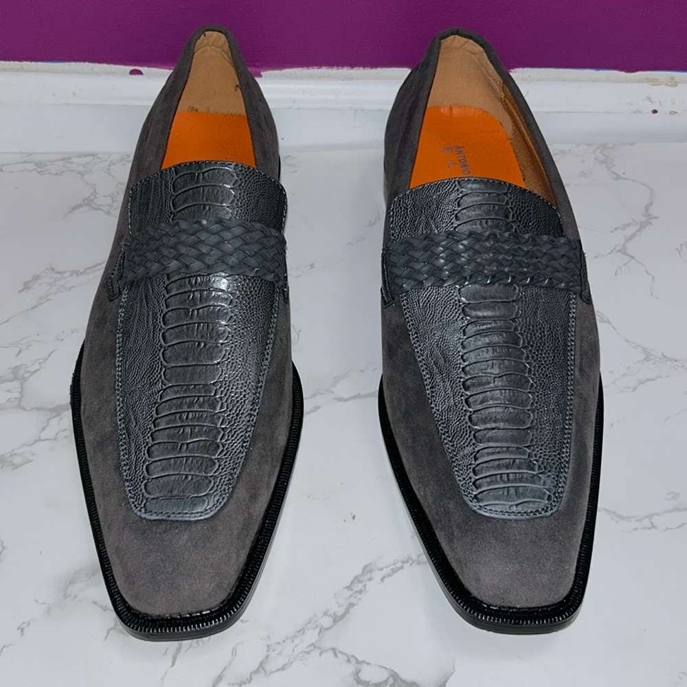 NWOT MENS Antonio Cerrelli Elite Gray Formal Shoes - Picture 3 of 13